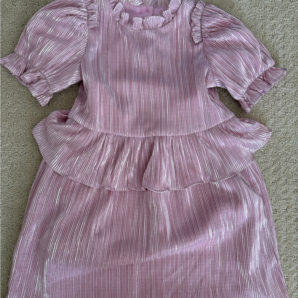 Pink Ruffled Kids Dress
